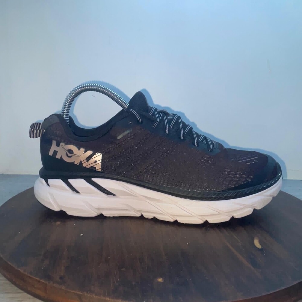 Hoka One One Black and White Men's Running Sneakers